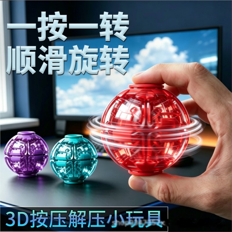 3D Printing Table - Stress Relief Ball Smooth Spin Fidget