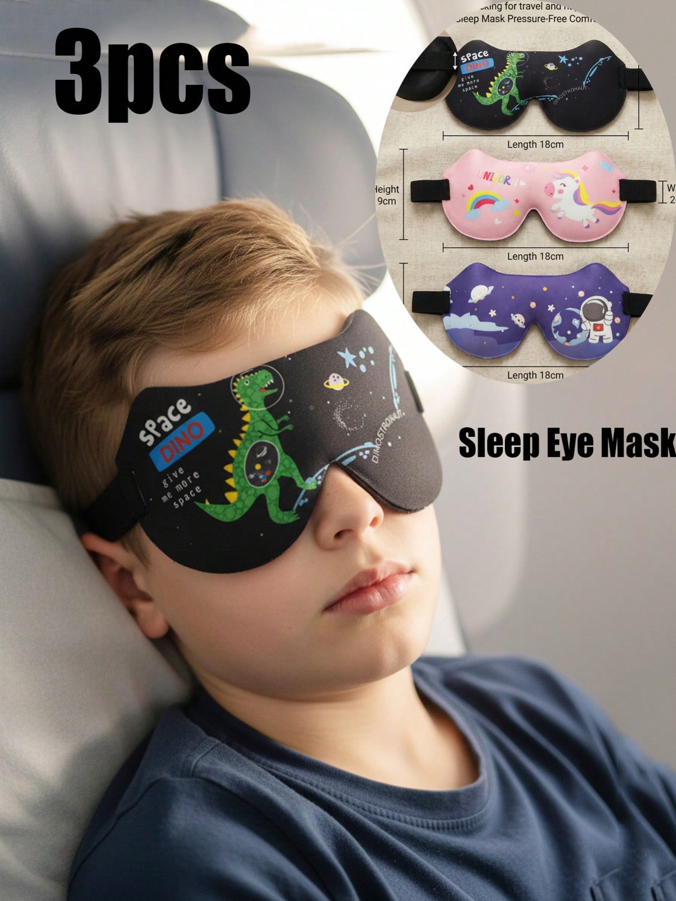 3D Printing Mask - 3Pcs Kids Adults 3D Stereo Sleep