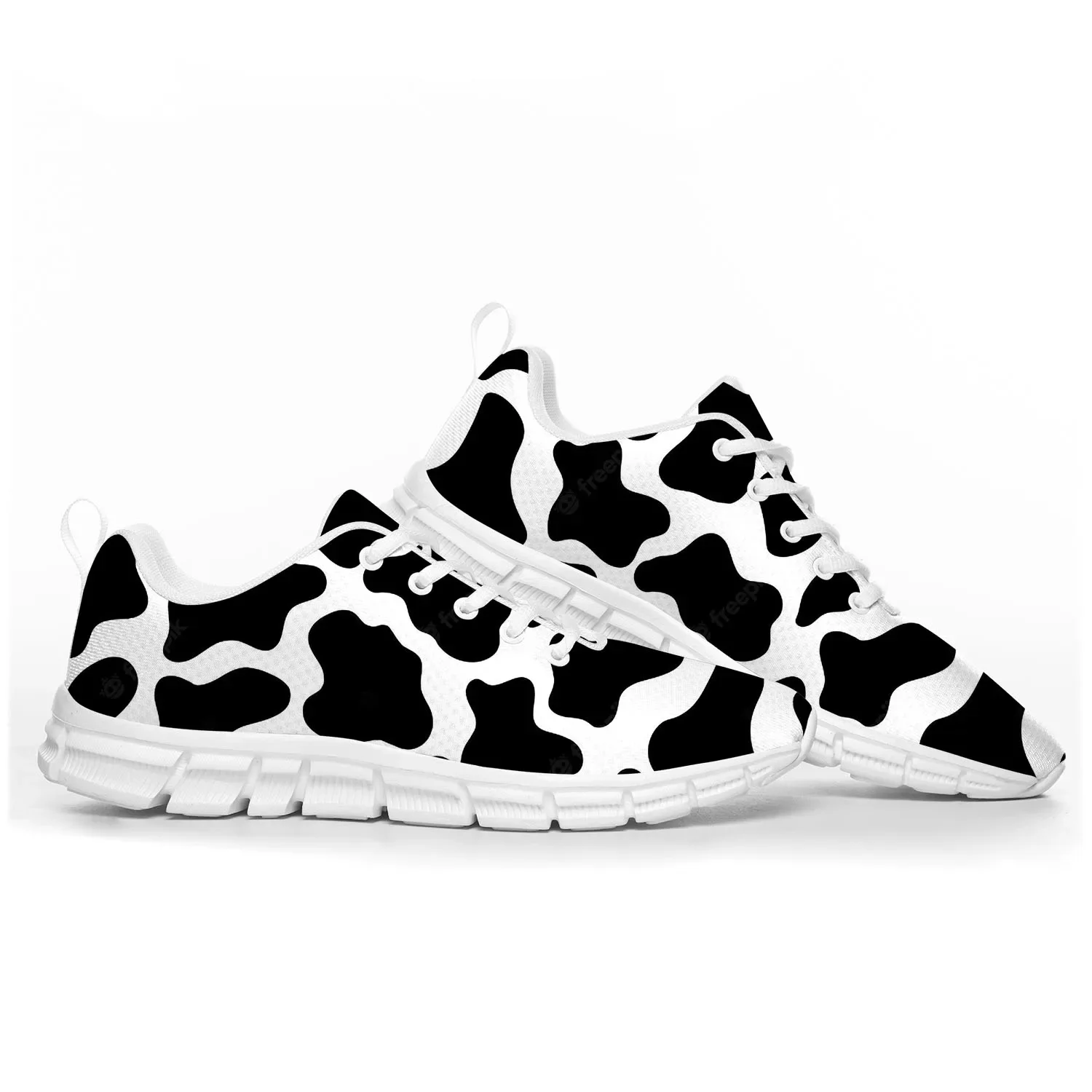 3D Printing Custom - Cow Print 3D Pattern Sports Shoes
