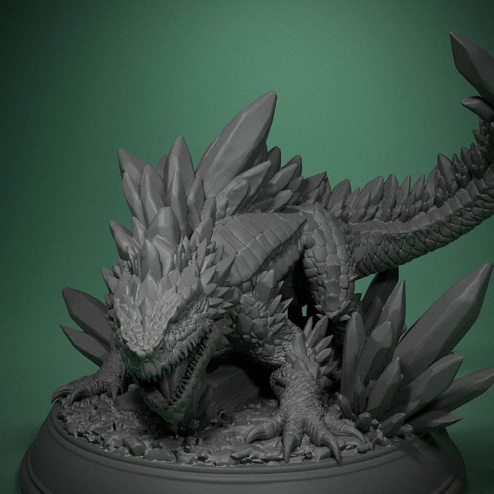 3D Printing Chess - Crystal Lizard Board Game Chess Piece