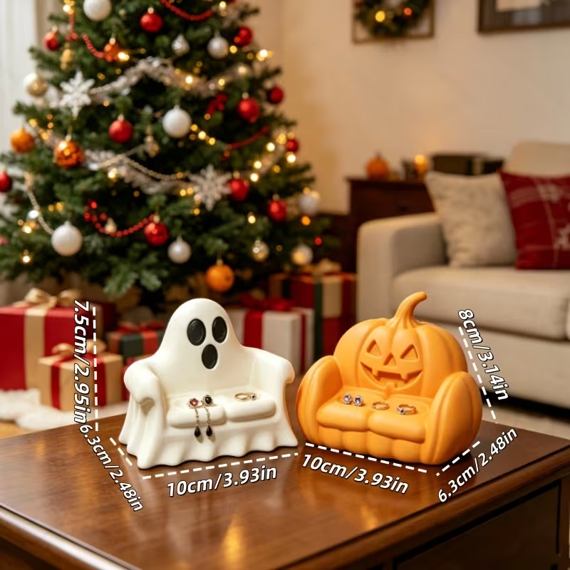 3D Printing Ring Holder - 3D Printed Ghost Jewelry Holder Pumpkin