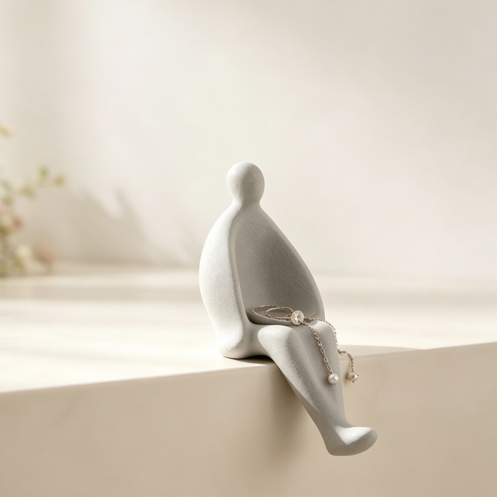 3D Printed Grey Sitting Figure - огляд і ціна 3D Printing Ring Holder