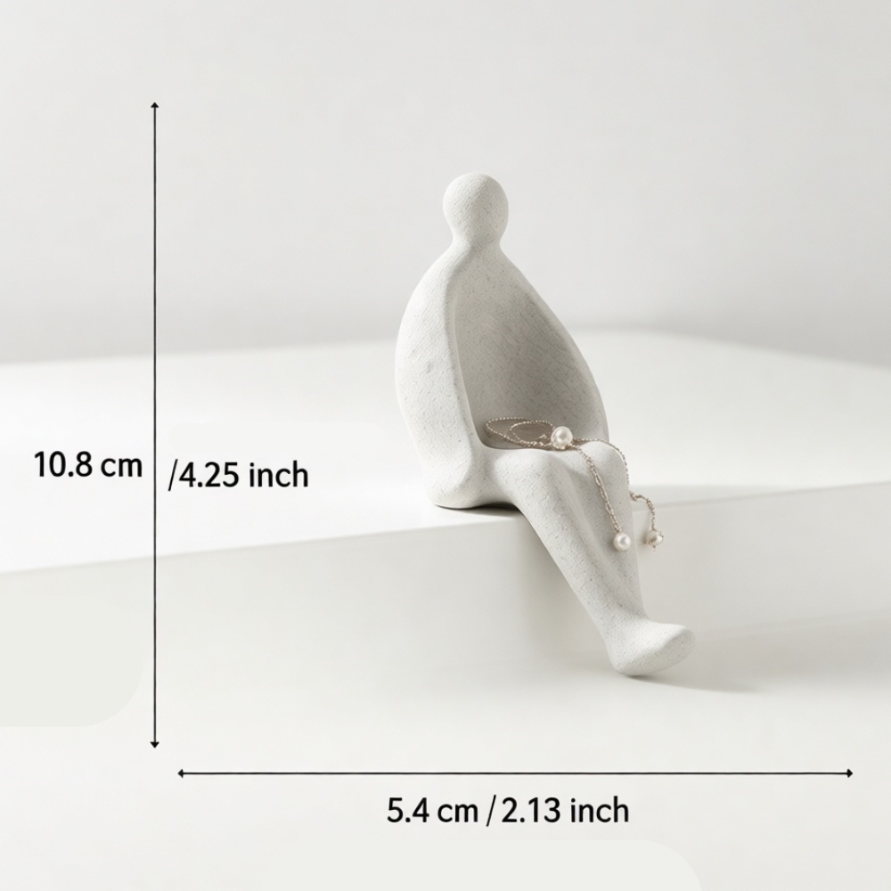 3D Printed Grey Sitting Figure - огляд і ціна 3D Printing Ring Holder