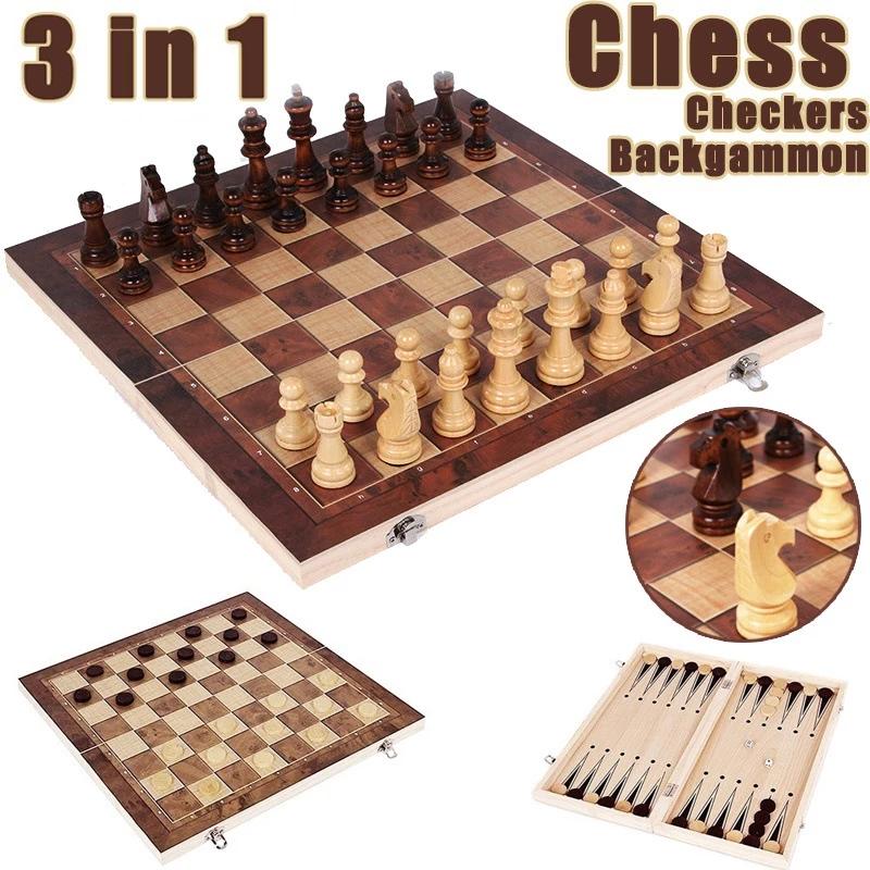 3 in 1 Chess Board, Folding Wo - огляд і ціна 3D Printing Chess