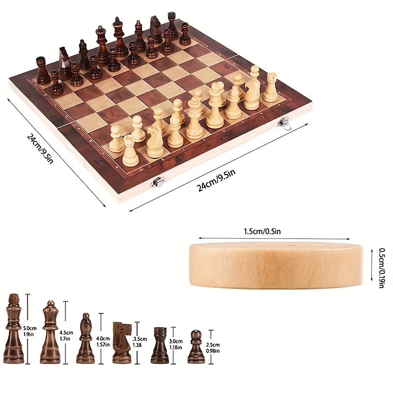 3 in 1 Chess Board, Folding Wo - огляд і ціна 3D Printing Chess