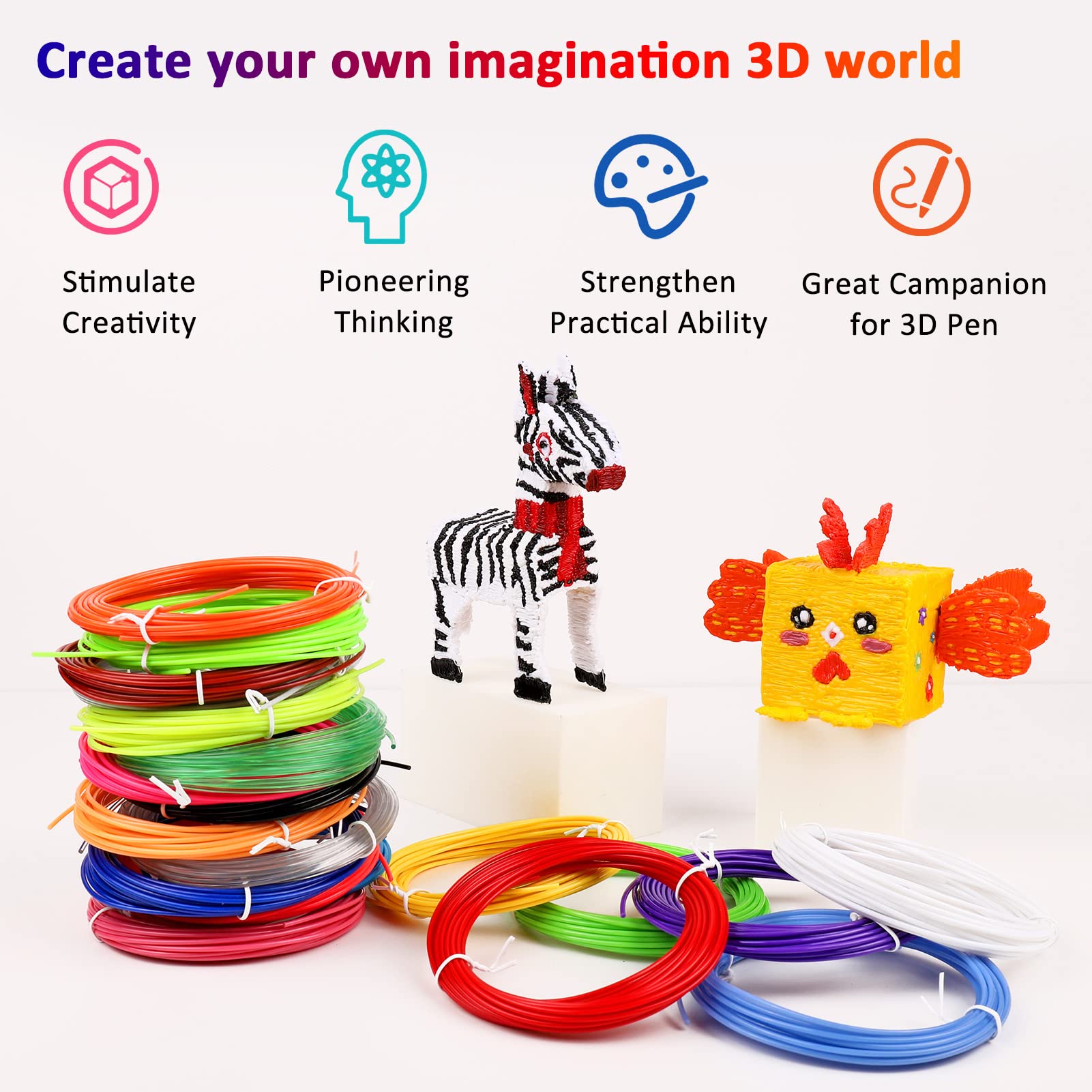 40/32/30 Colors PLA Filament f - огляд і ціна 3D Printing Nylon Filament