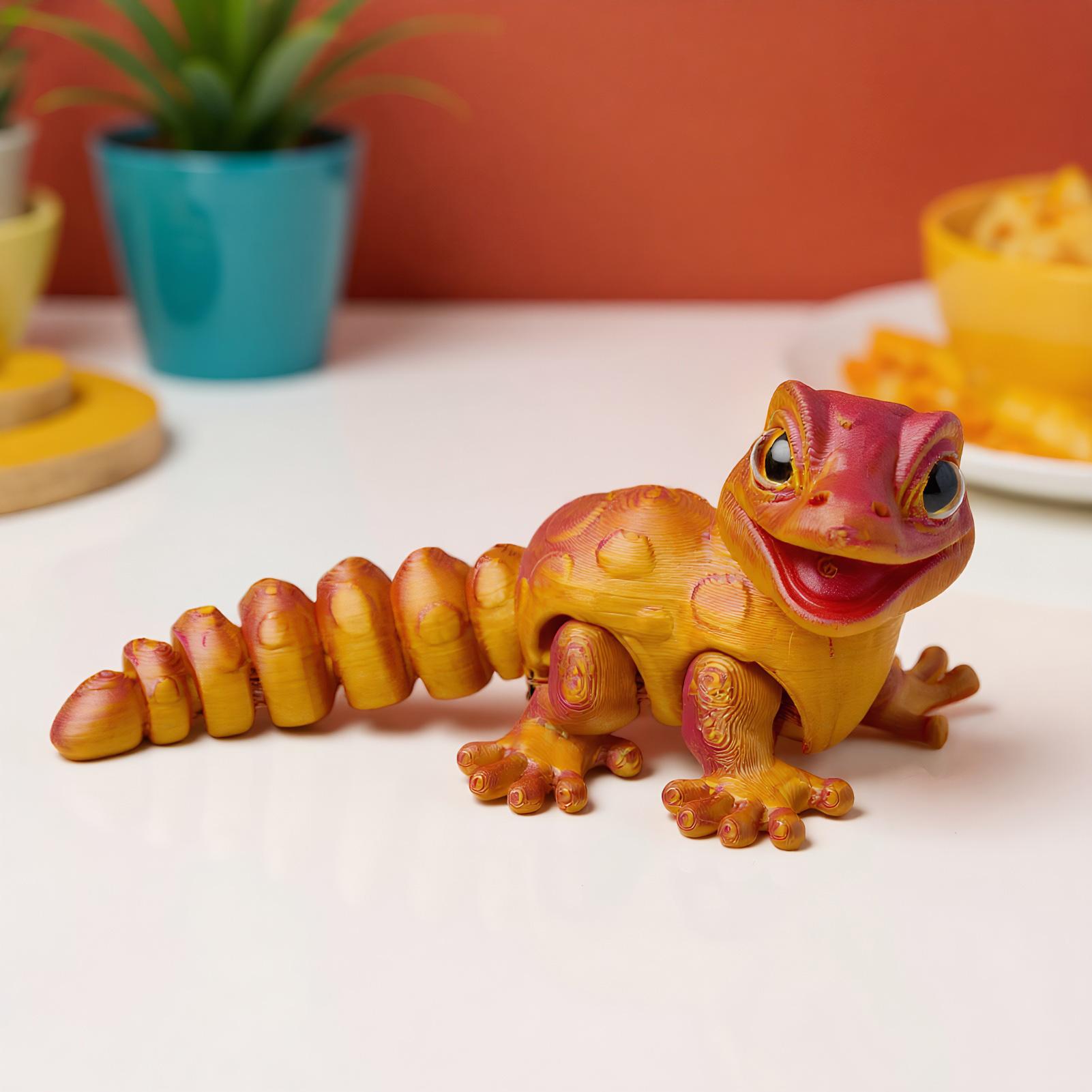 3D Printed Gecko Figurine Liza - огляд і ціна 3D Printing Table