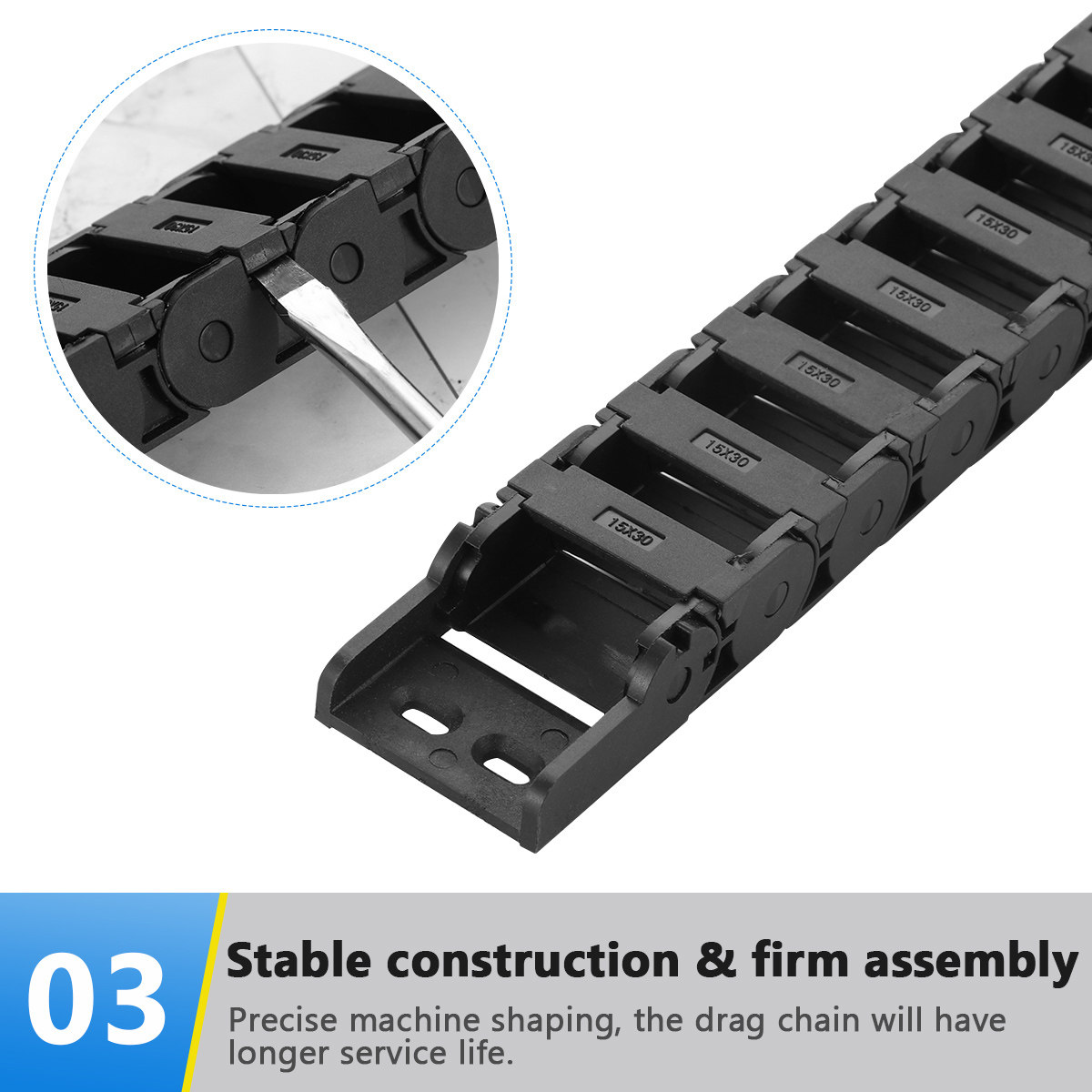 1M Black Plastic Cable Carrier - огляд і ціна 3D Printing Machine