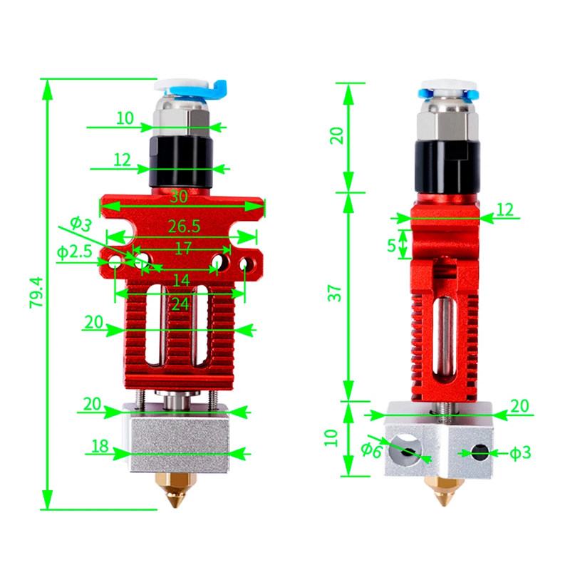 3D Printer Parts CR6 SE J-head - огляд і ціна 3D Printing Ender