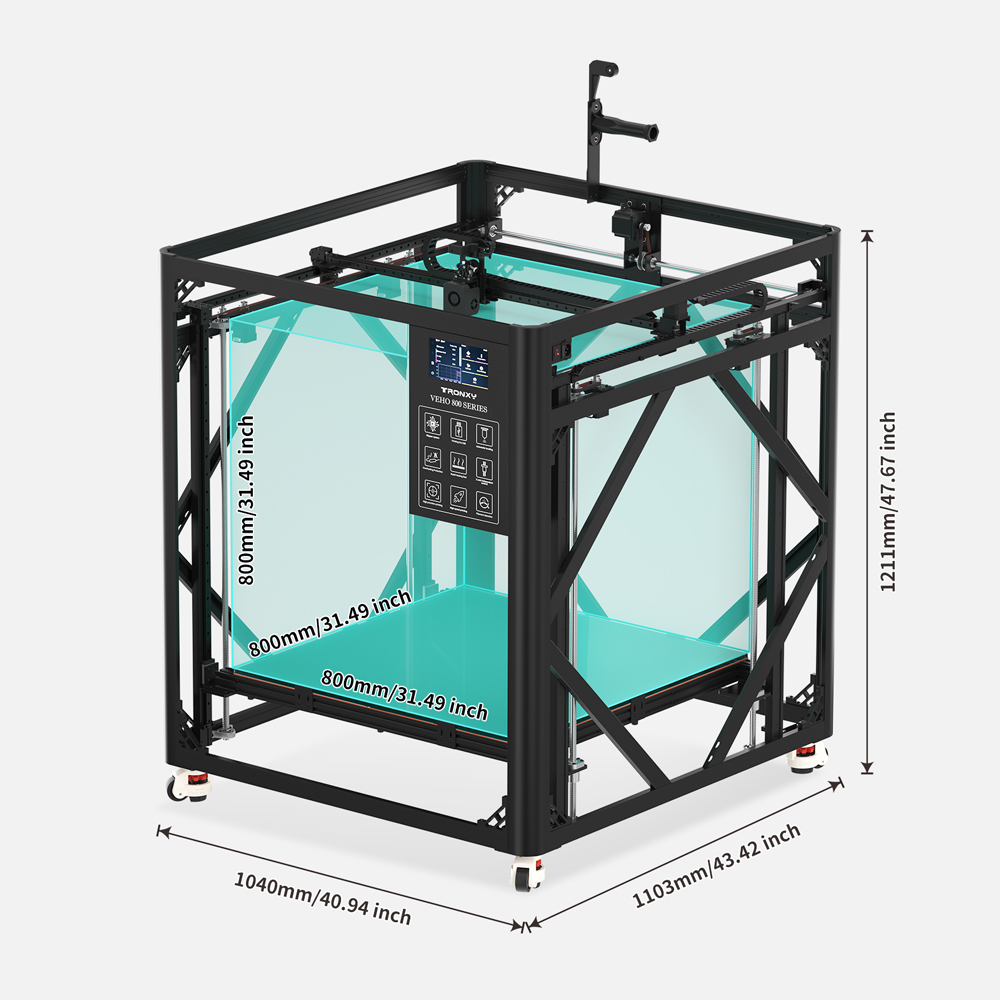 Tronxy VEHO-800-12 or PRO Larg - огляд і ціна 3D Printing X Y Z Axis