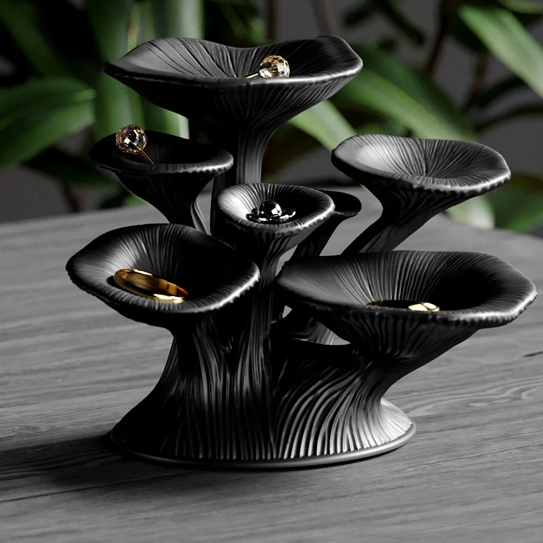 3D Printed Mushroom Shape Shel - огляд і ціна 3D Printing Ring Holder