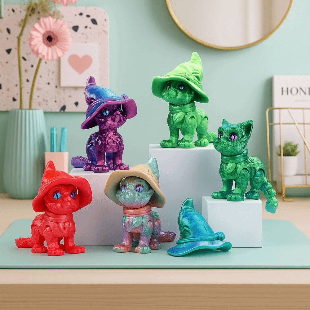 Big Eyes 3D Printed Cat Model  - огляд і ціна 3D Printing Material