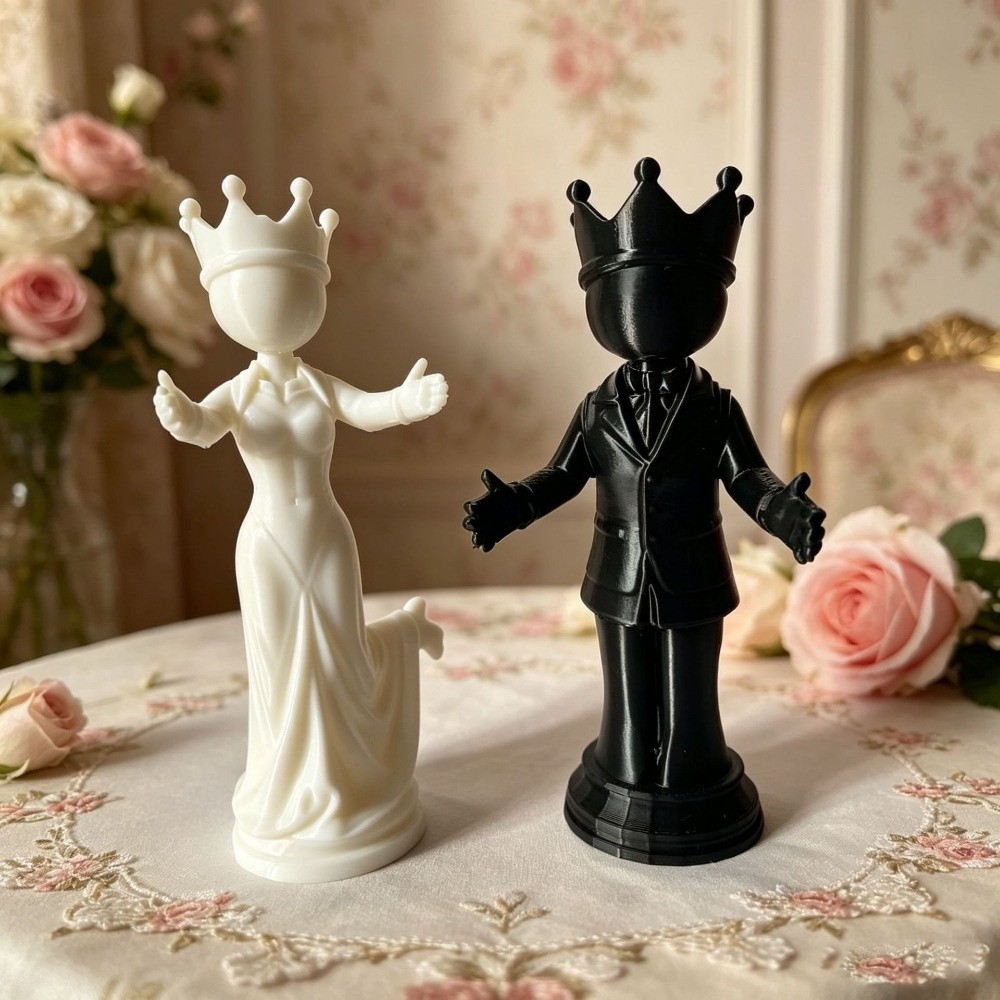 2pcs Lovers Statue 3D Printed  - огляд і ціна 3D Printing Chess